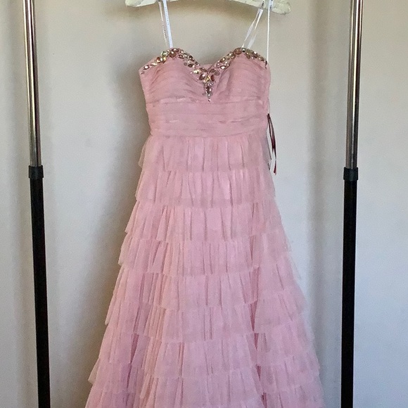 Masquerade Tulle Strapless Dress Sz 1/2 - Picture 2 of 4
